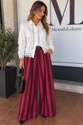 Pantalón Rayas Lara granate
