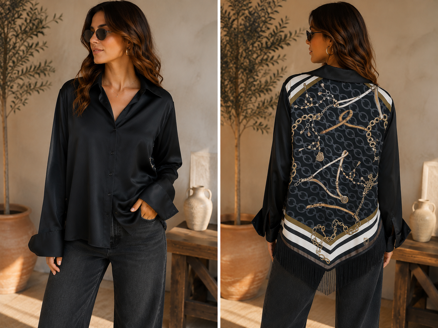 Camisa Estampada Negra (copia)