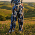 Pantalón Círculos Azul