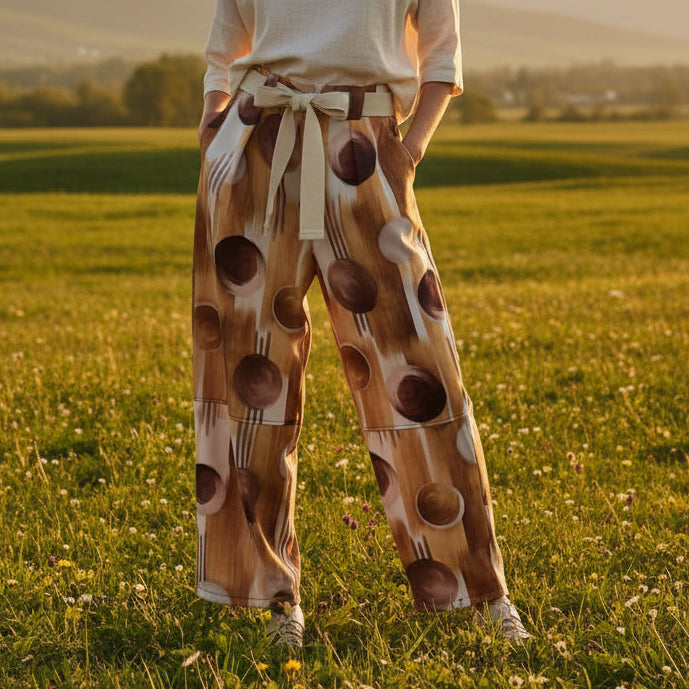 Pantalón Círculos Mostaza