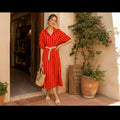 Vestido Rayas Naranja