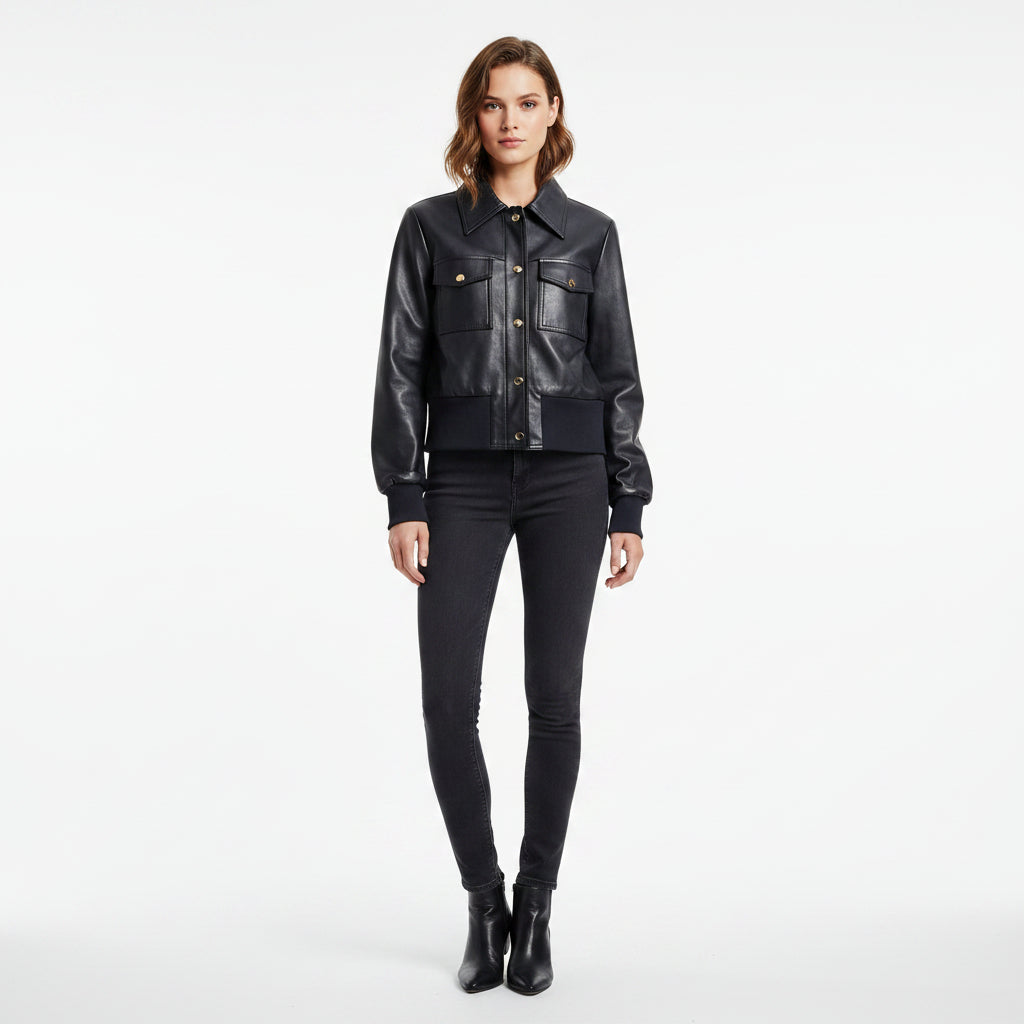 Cazadora Bomber Negra