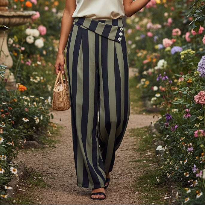 Pantalón Estefanía Verde y Negro