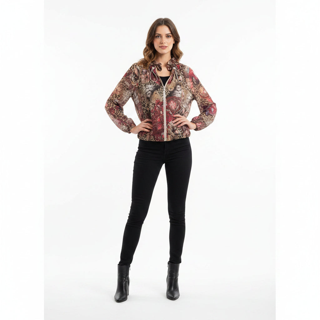 Cazadora Reversible Floral