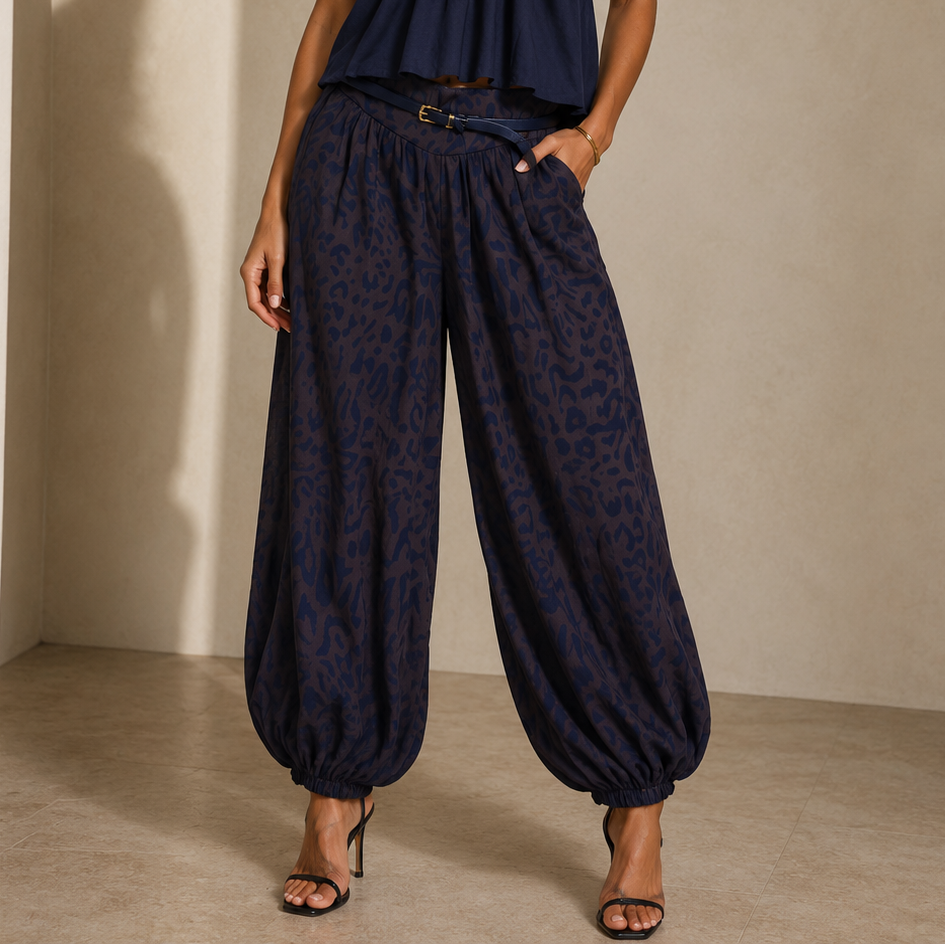 Pantalón Leopardo Oscuro
