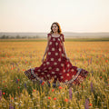 Vestido Noe granate