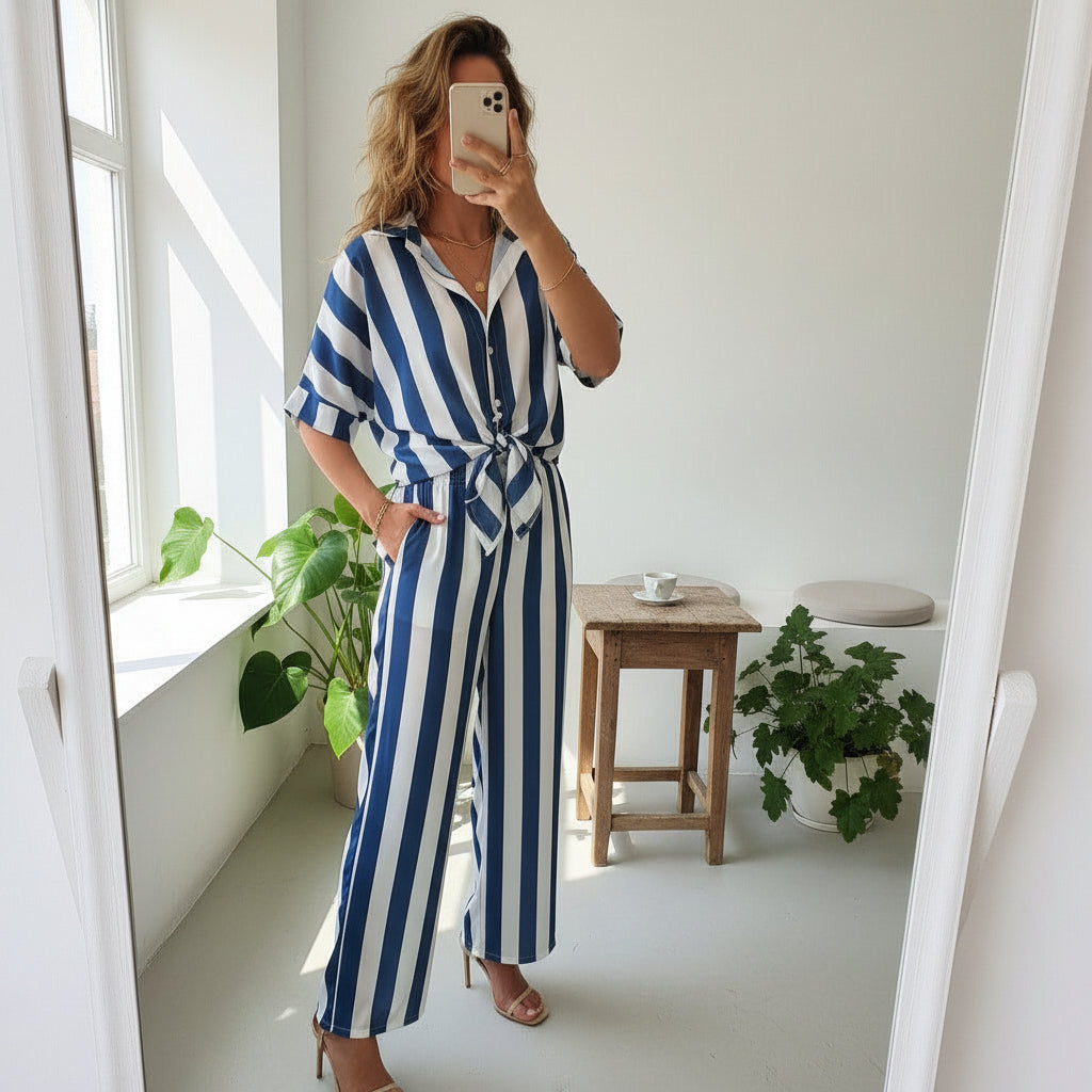 Conjunto Raxo Rayas Azul