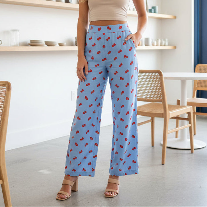 Pantalón Cerezas Azul