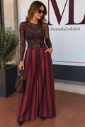 Pantalón Rayas Lara marrón