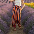 Pantalón Estefanía Naranja y Azul
